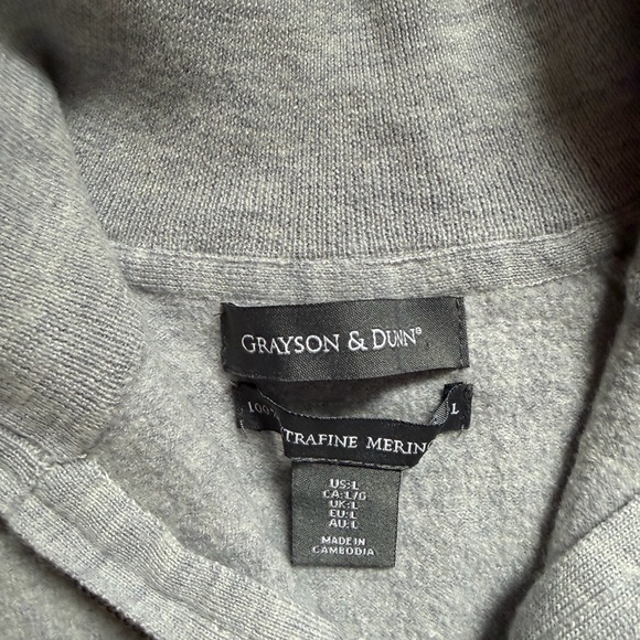 Grayson and Dunn Women's Gray 1/4 Zip Sweater - Picture 3 of 4